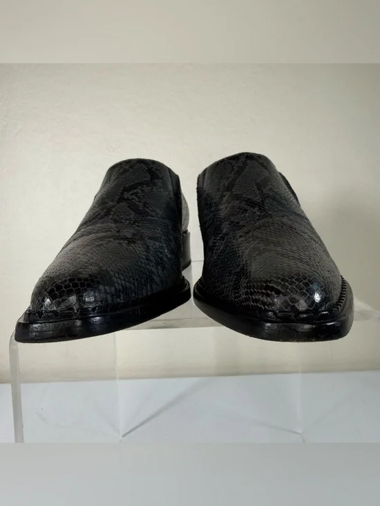 Vince Delmar Slip-On Snake Skin Print Leather Loafers Dress Shoes Size 9.5 - Picture 6 of 13